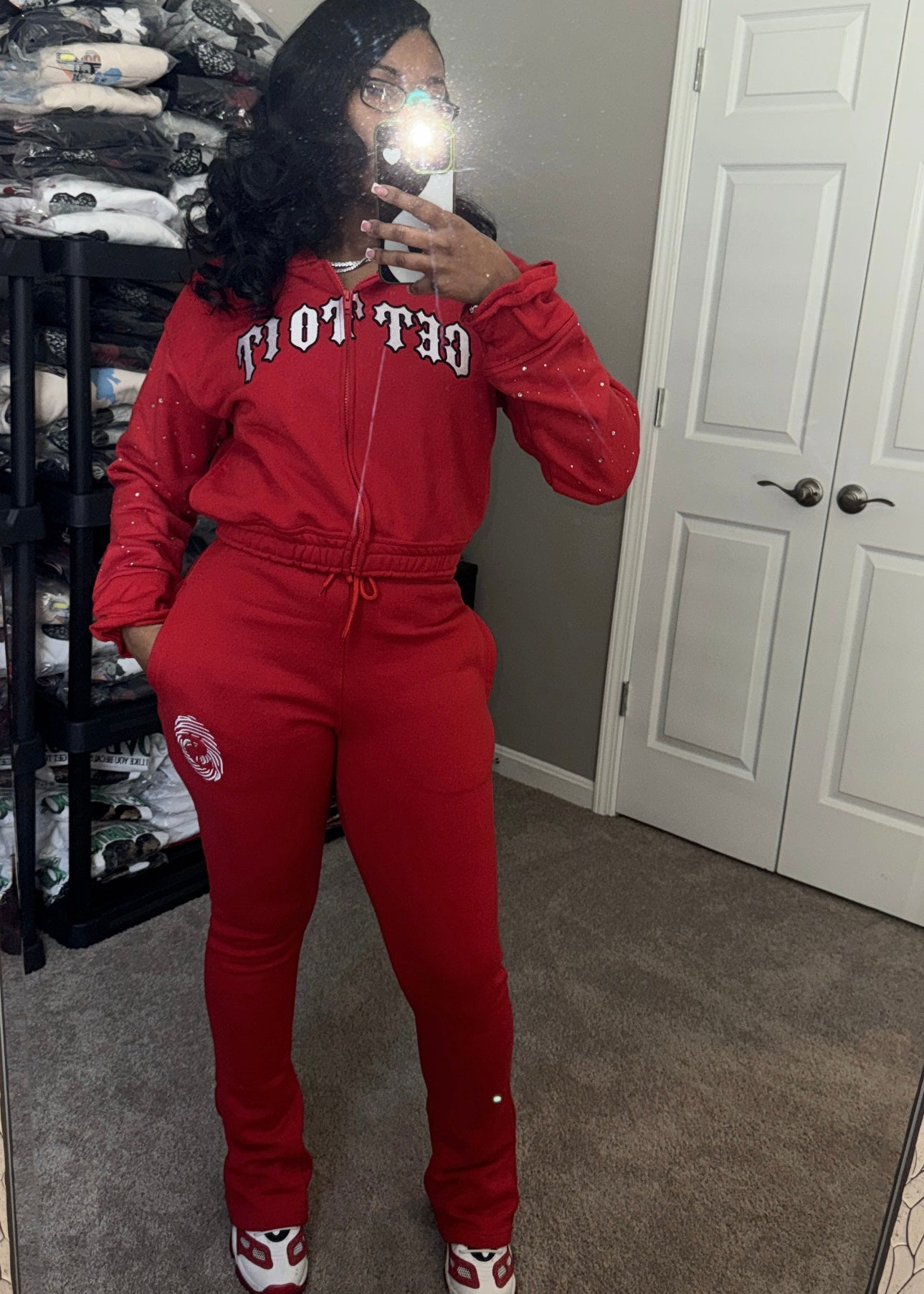 Get To It - Women’s Pant Set (RED)